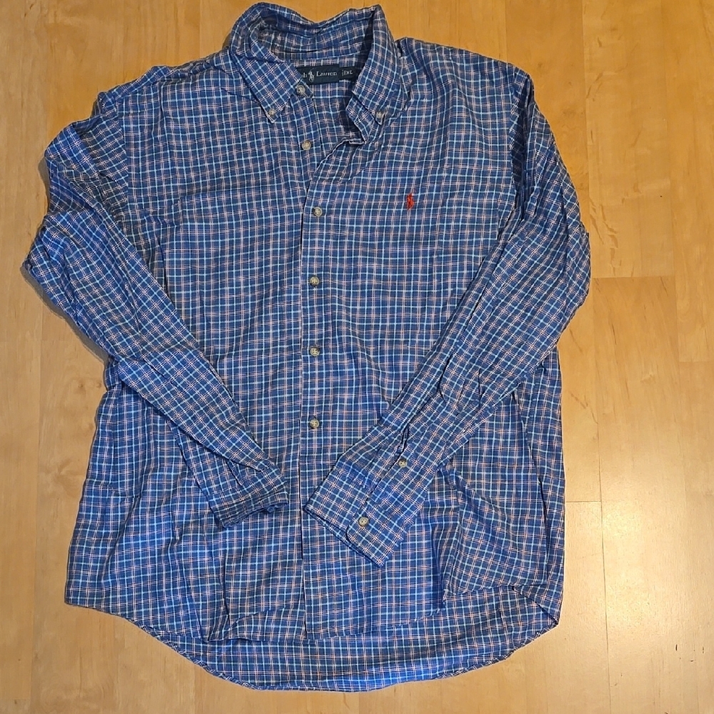 Polo by Ralph Lauren Men's Blue Plaid Shirt